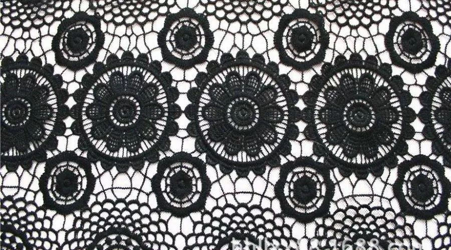 4-Crocheted cotton lace fabric钩织棉线蕾丝面料